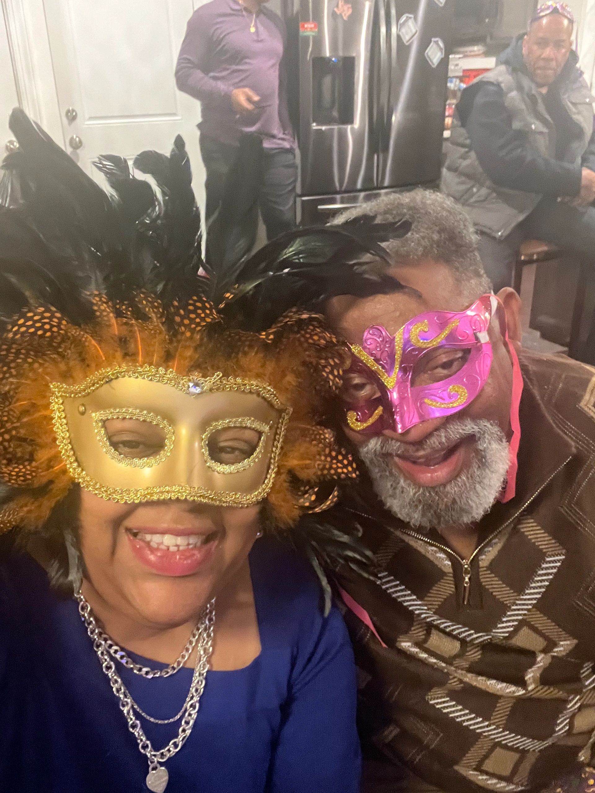 Masquerade party indoor guests